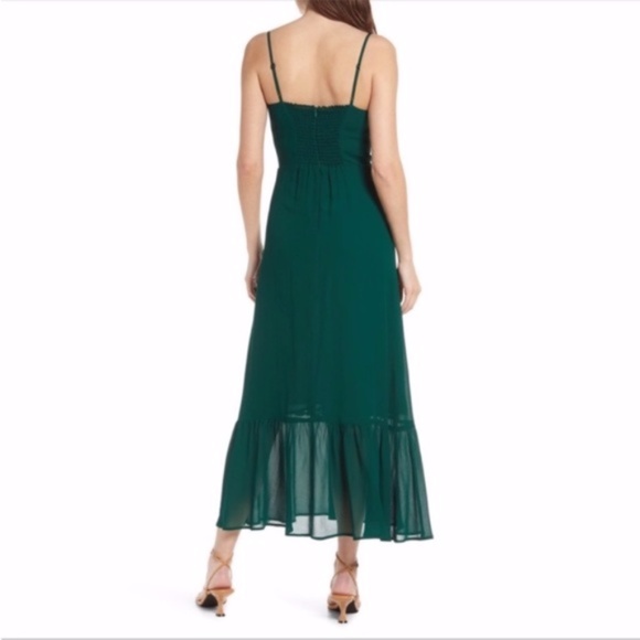 NEW Reformation Emersyn Dress Emerald 2 - Picture 4 of 17